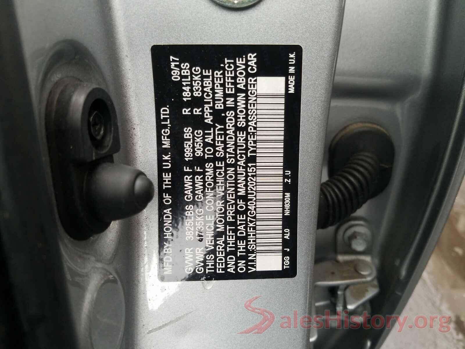 SHHFK7G40JU202151 2018 HONDA CIVIC