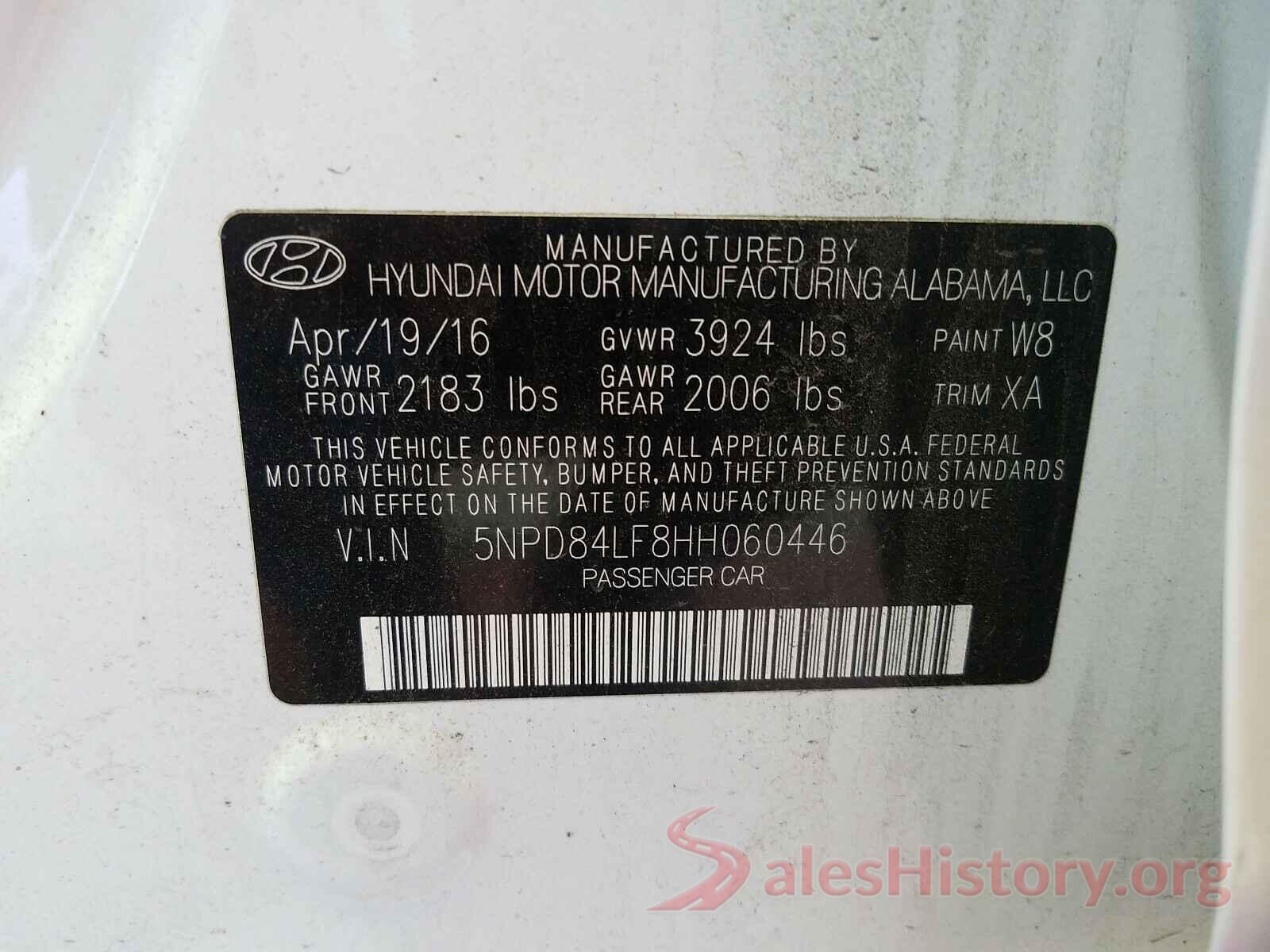 5NPD84LF8HH060446 2017 HYUNDAI ELANTRA