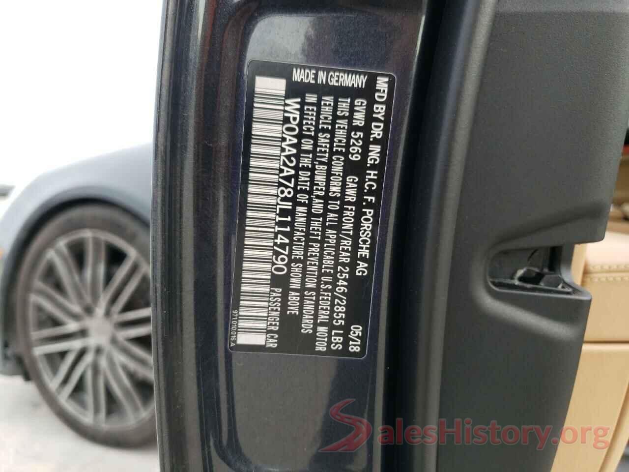 WP0AA2A78JL114790 2018 PORSCHE PANAMERA