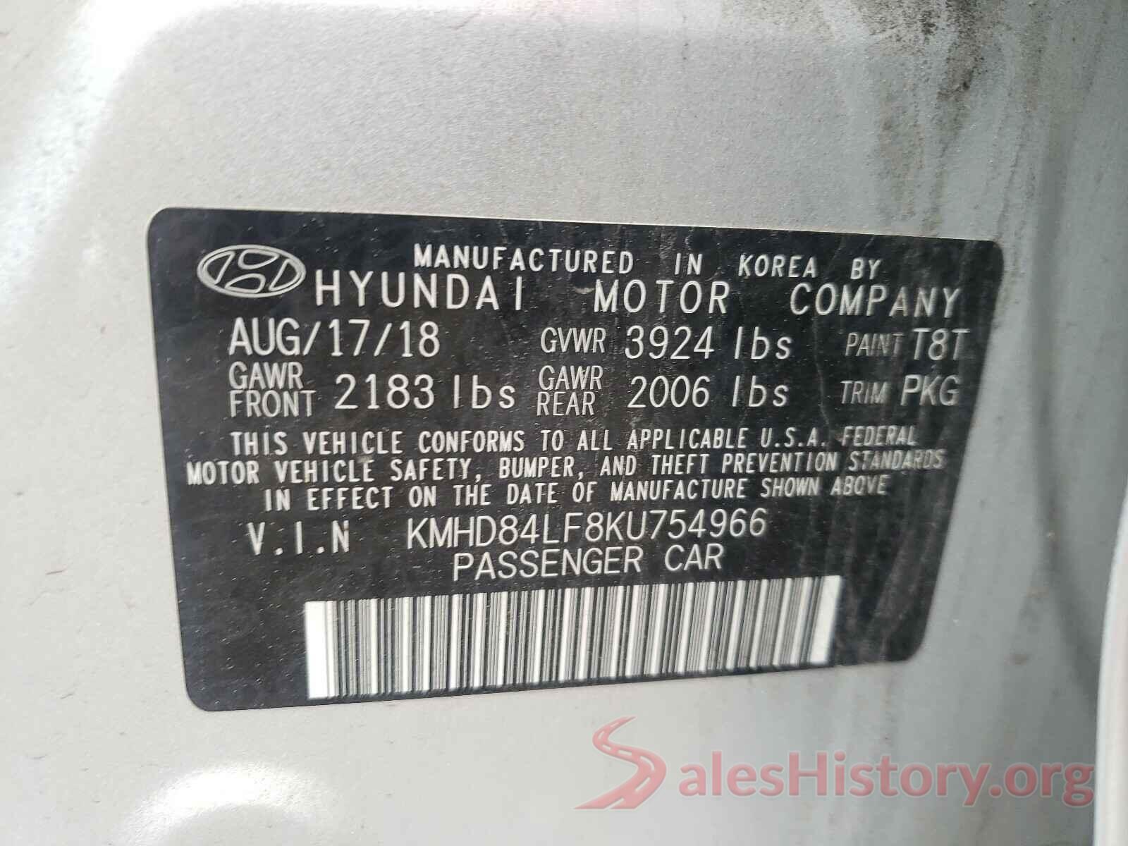 KMHD84LF8KU754966 2019 HYUNDAI ELANTRA