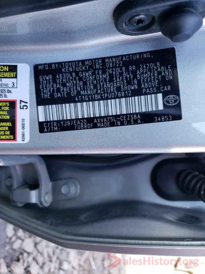 4T1G11BK1PU076812 2023 TOYOTA CAMRY