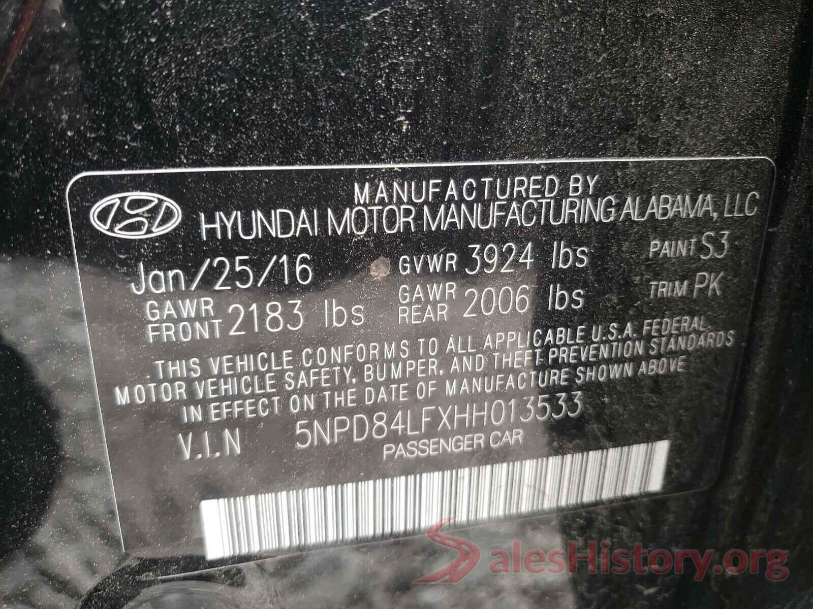 5NPD84LFXHH013533 2017 HYUNDAI ELANTRA