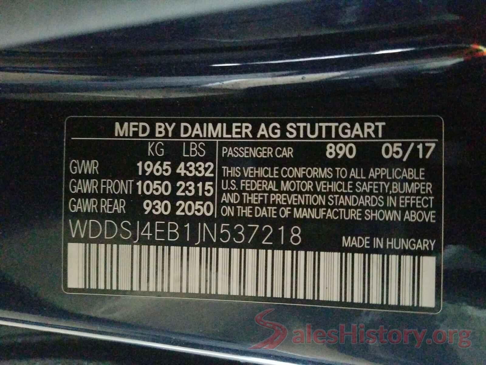 WDDSJ4EB1JN537218 2018 MERCEDES-BENZ C CLASS