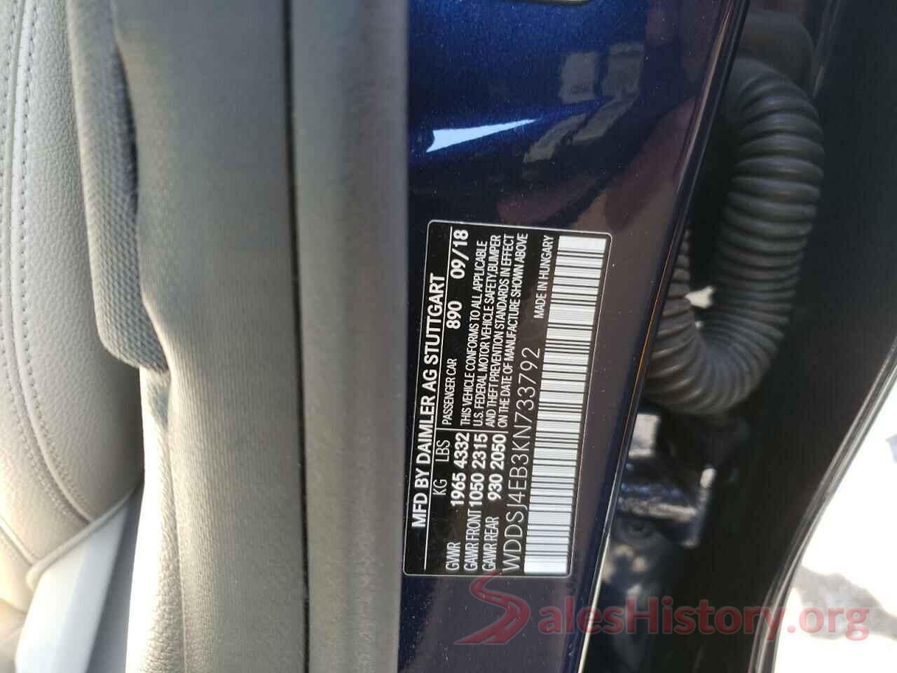 WDDSJ4EB3KN733792 2019 MERCEDES-BENZ CLA-CLASS