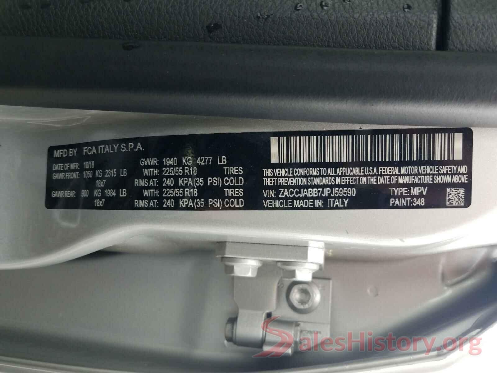 ZACCJABB7JPJ59590 2018 JEEP RENEGADE