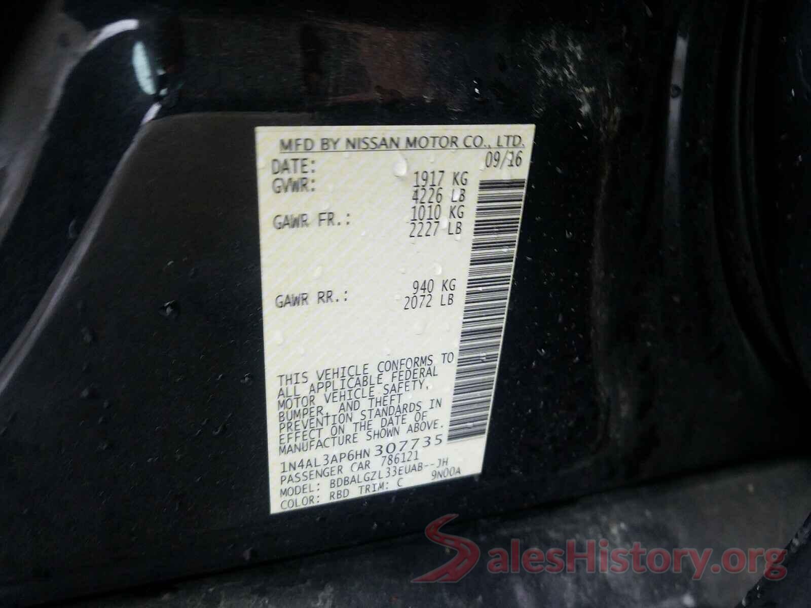 1N4AL3AP6HN307735 2017 NISSAN ALTIMA