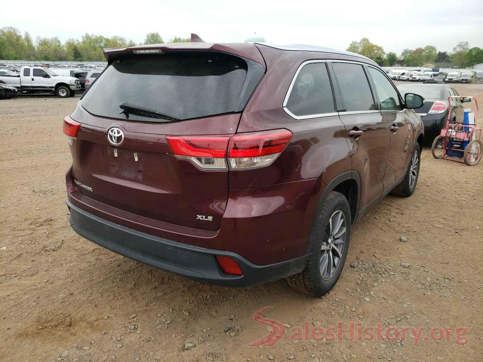 5TDKZRFH8KS303575 2019 TOYOTA HIGHLANDER