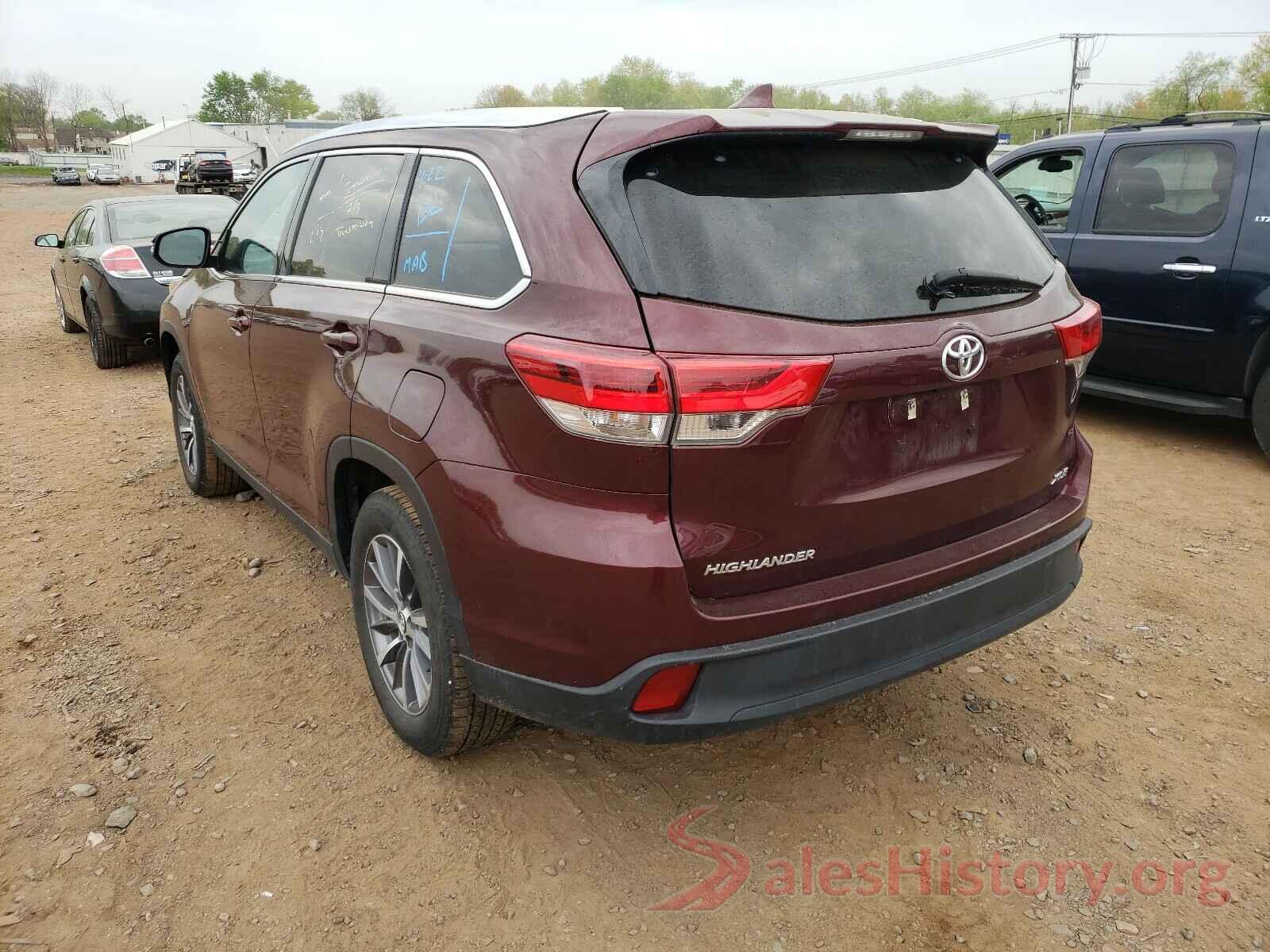 5TDKZRFH8KS303575 2019 TOYOTA HIGHLANDER