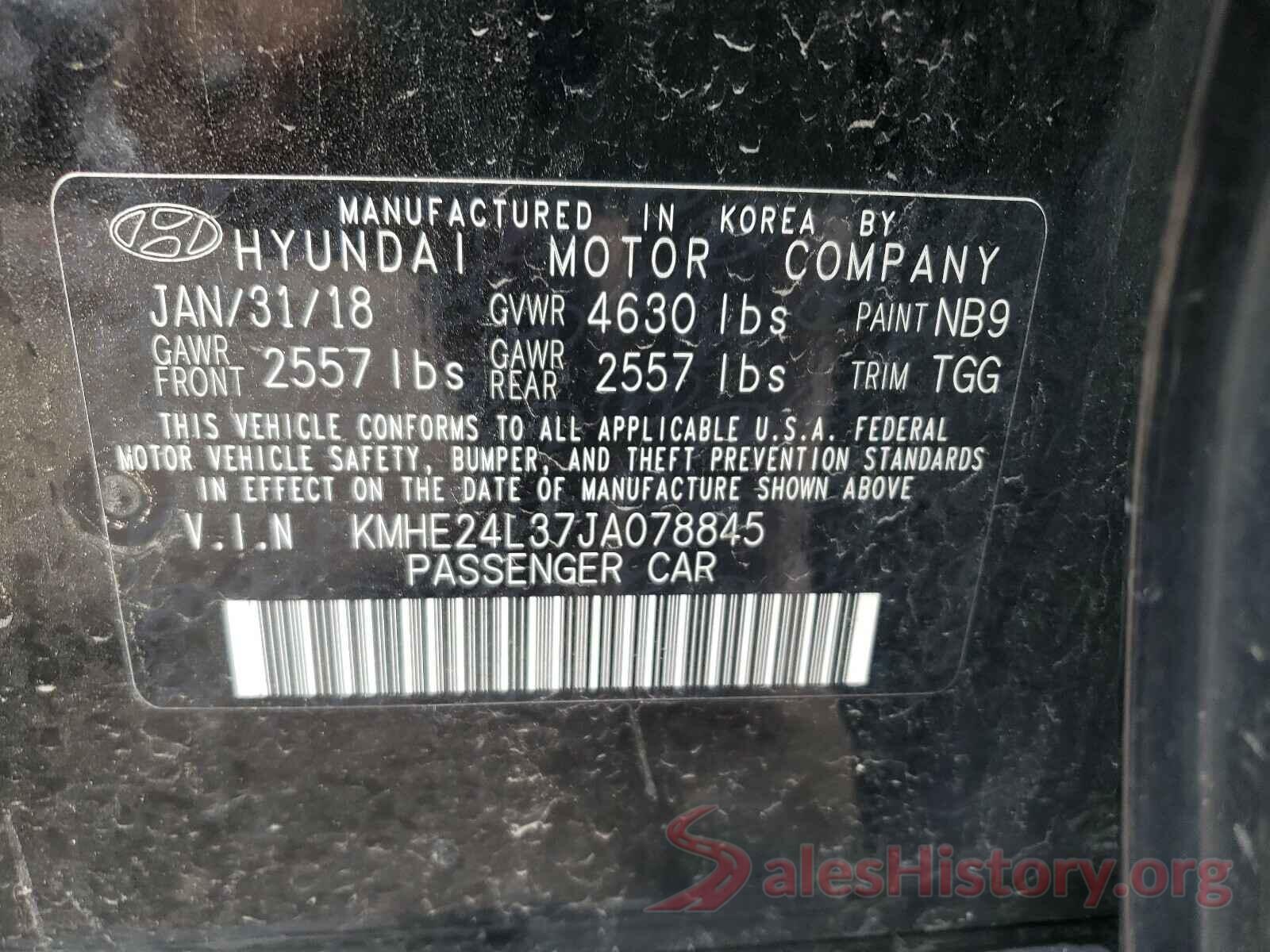 KMHE24L37JA078845 2018 HYUNDAI SONATA