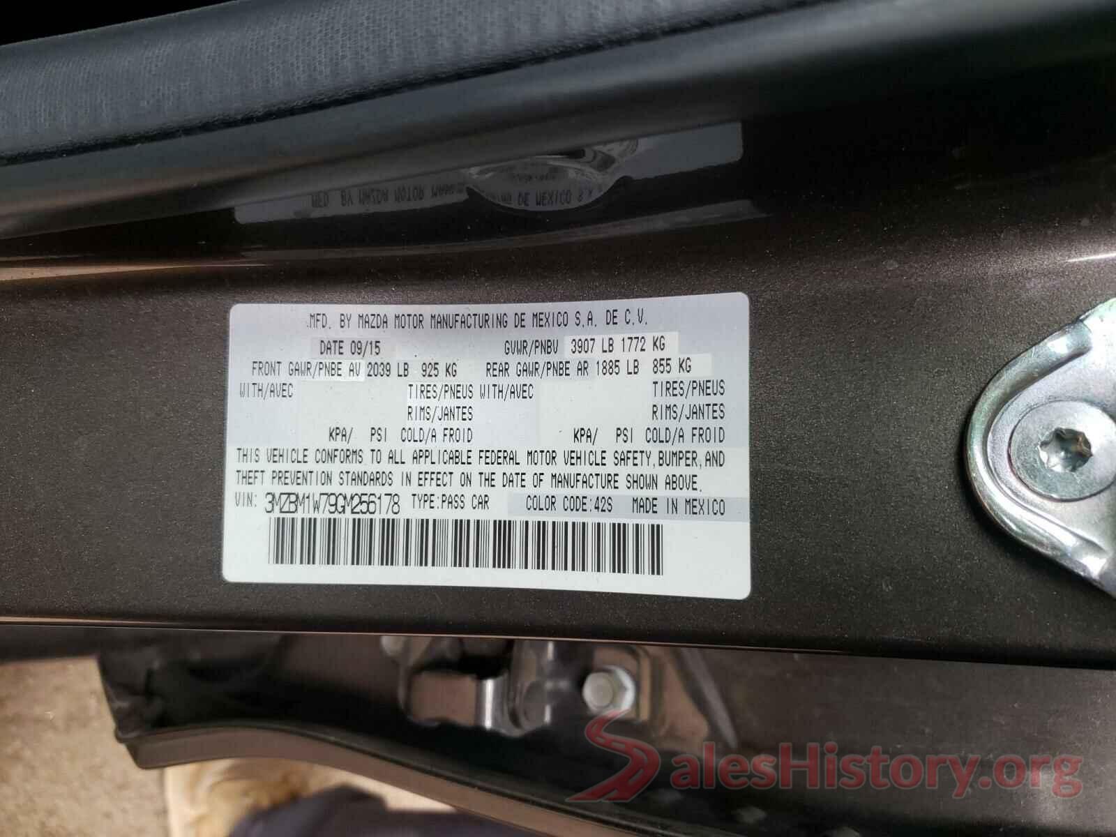 3MZBM1W79GM256178 2016 MAZDA 3