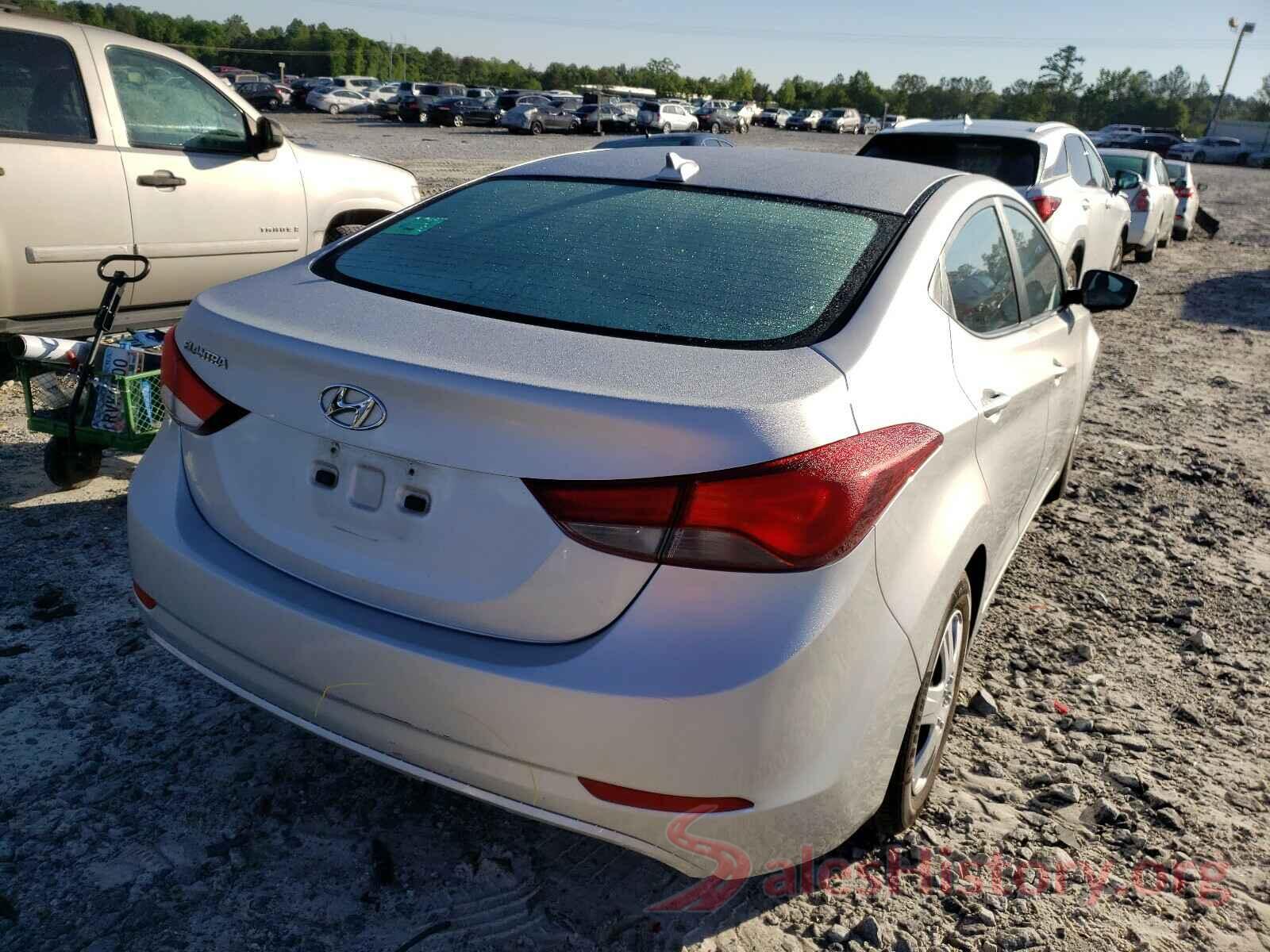 5NPDH4AE8GH692128 2016 HYUNDAI ELANTRA