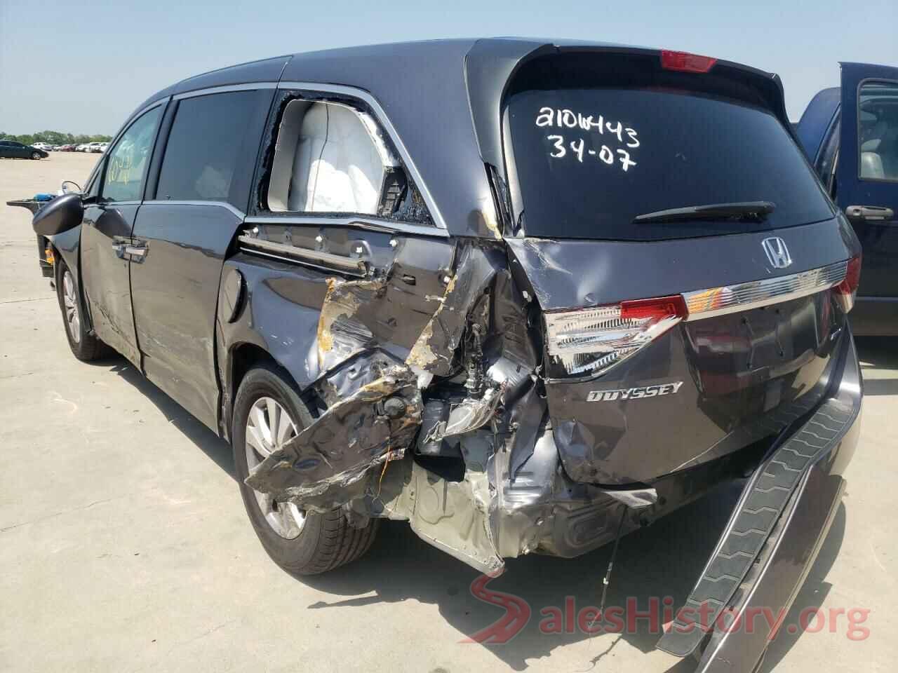 5FNRL5H37HB017854 2017 HONDA ODYSSEY