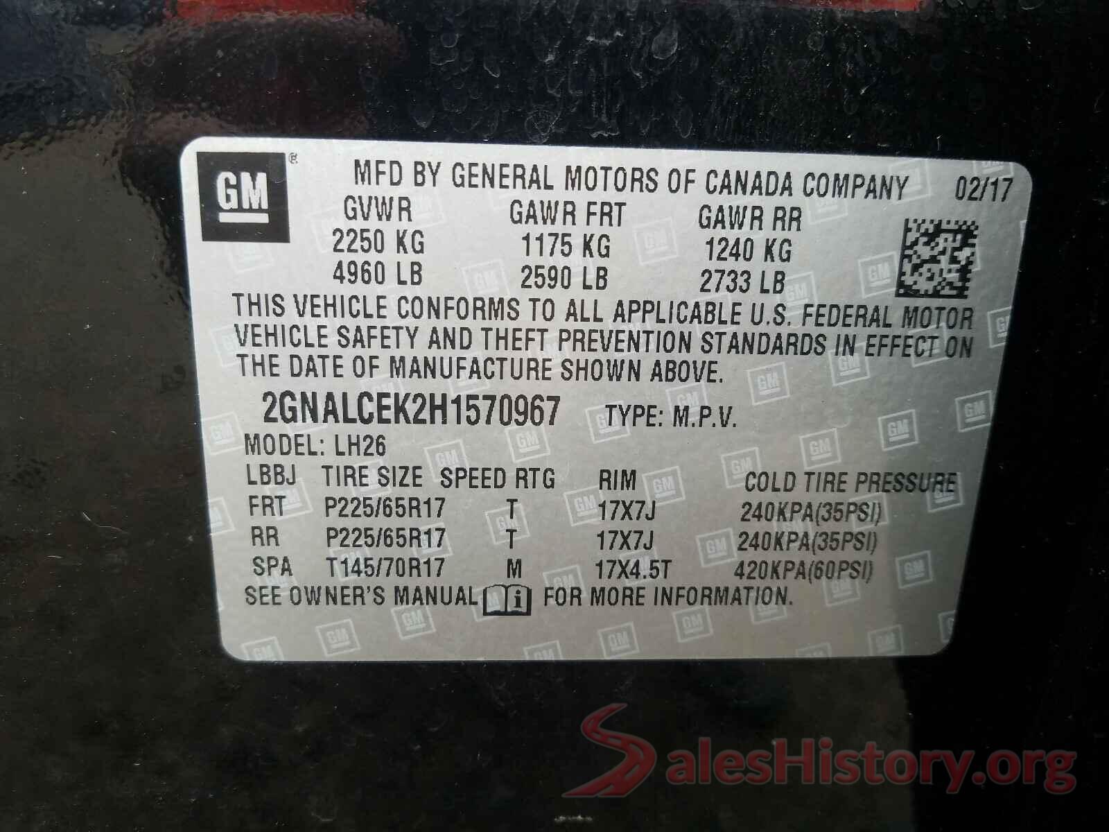 2GNALCEK2H1570967 2017 CHEVROLET EQUINOX