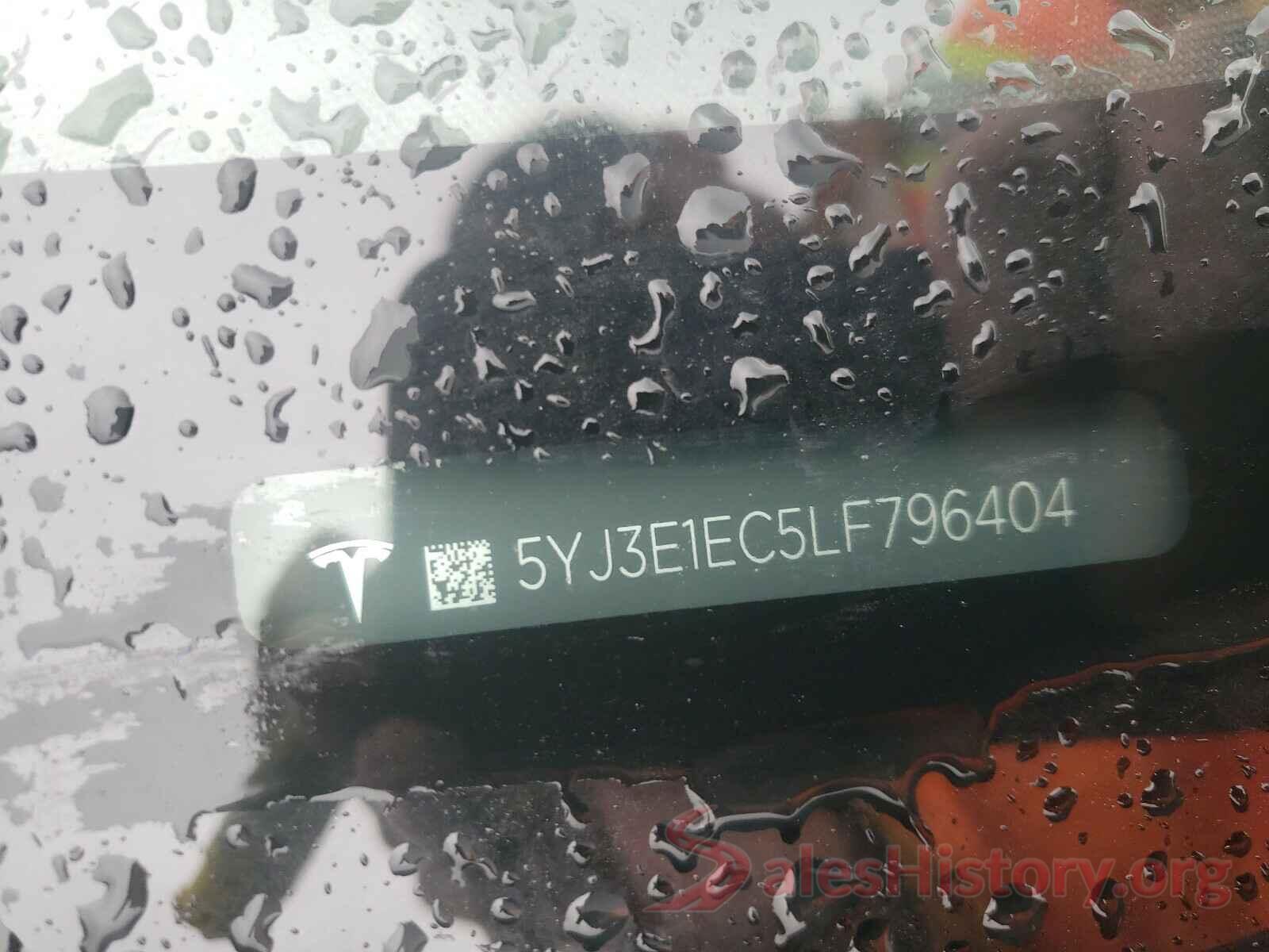 5YJ3E1EC5LF796404 2020 TESLA MODEL 3