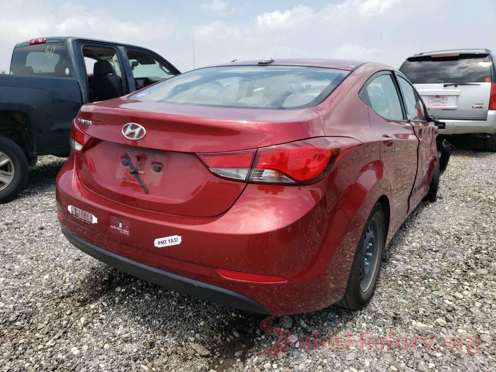 5NPDH4AE2GH665670 2016 HYUNDAI ELANTRA