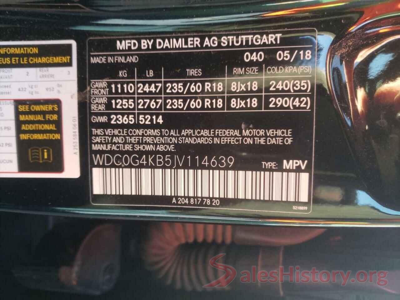 WDC0G4KB5JV114639 2018 MERCEDES-BENZ GLC-CLASS