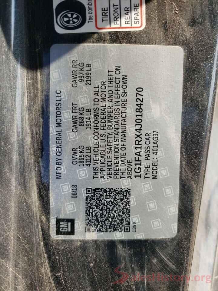 1G1FA1RX4J0184270 2018 CHEVROLET CAMARO