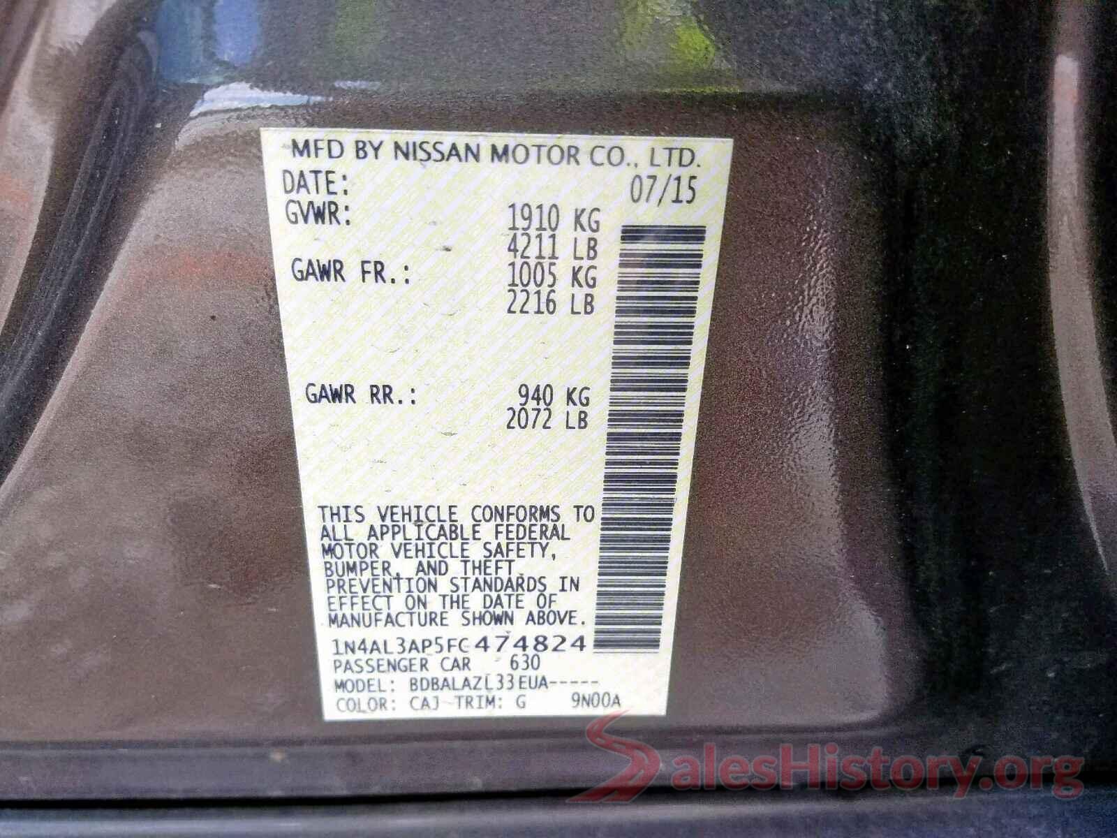 1N4AL3AP5FC474824 2015 NISSAN ALTIMA