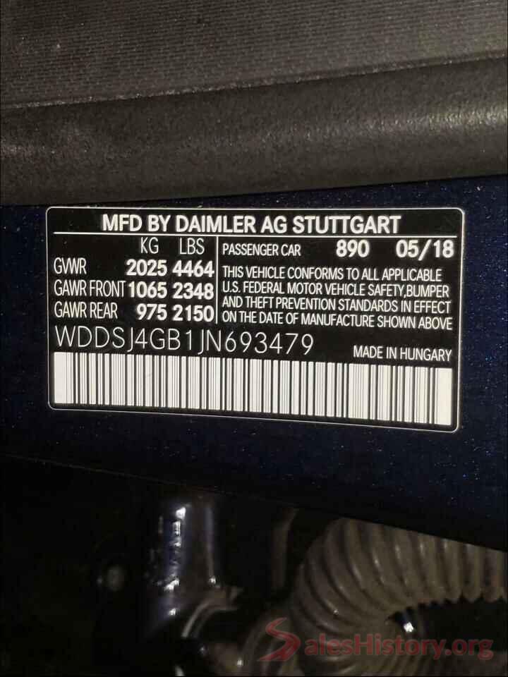 WDDSJ4GB1JN693479 2018 MERCEDES-BENZ C CLASS