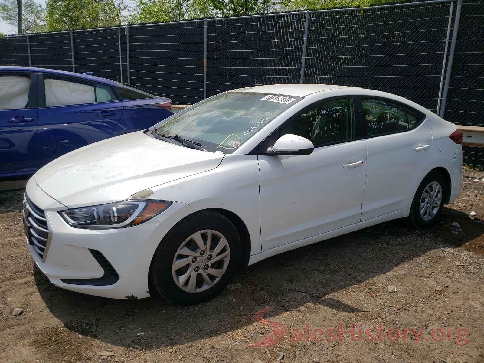 5NPD74LF8HH129512 2017 HYUNDAI ELANTRA