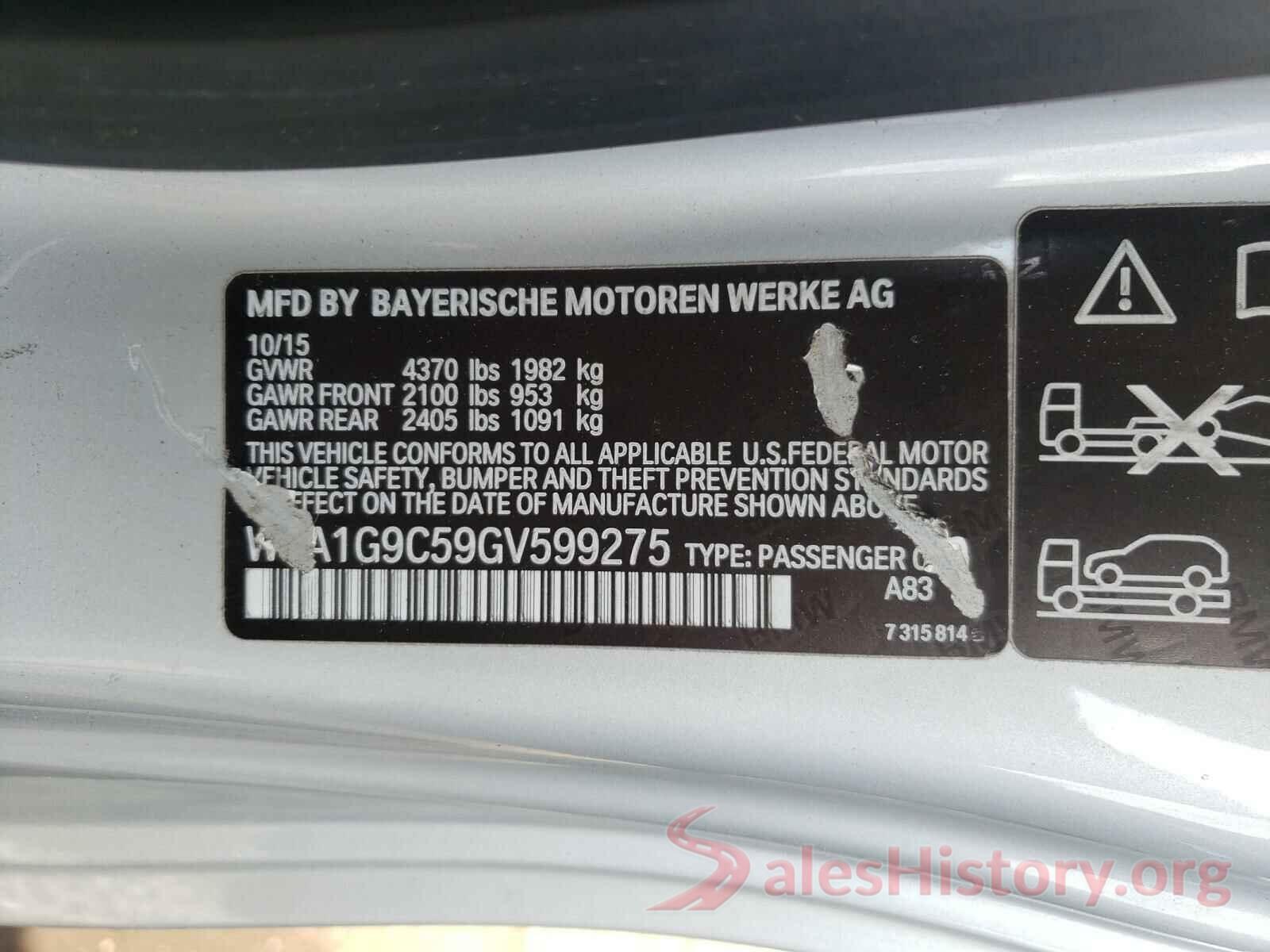 WBA1G9C59GV599275 2016 BMW 2 SERIES