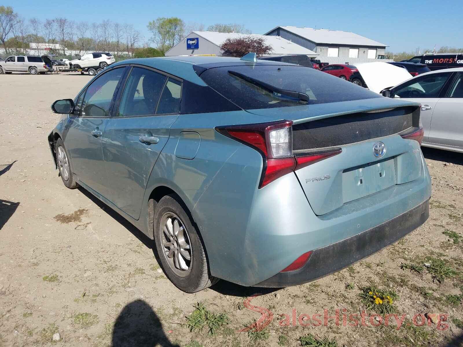 JTDKARFU0K3087775 2019 TOYOTA PRIUS