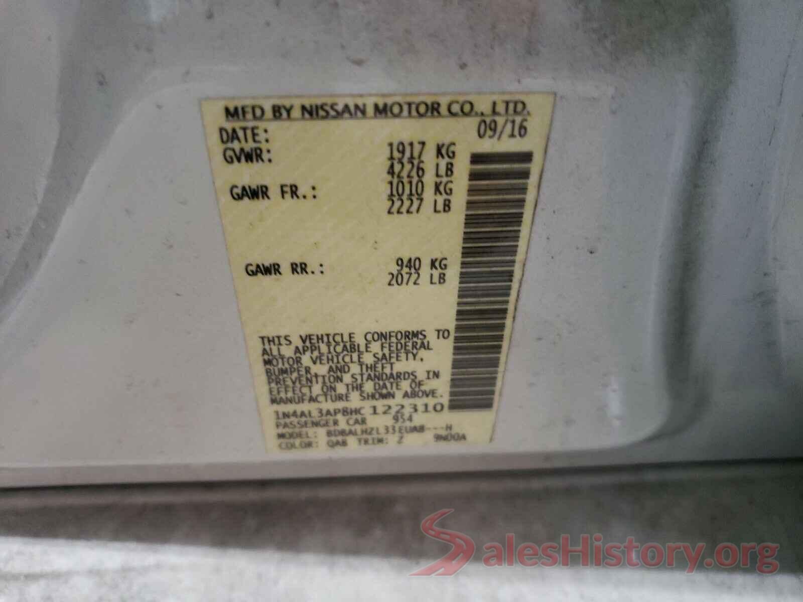 1N4AL3AP8HC122310 2017 NISSAN ALTIMA