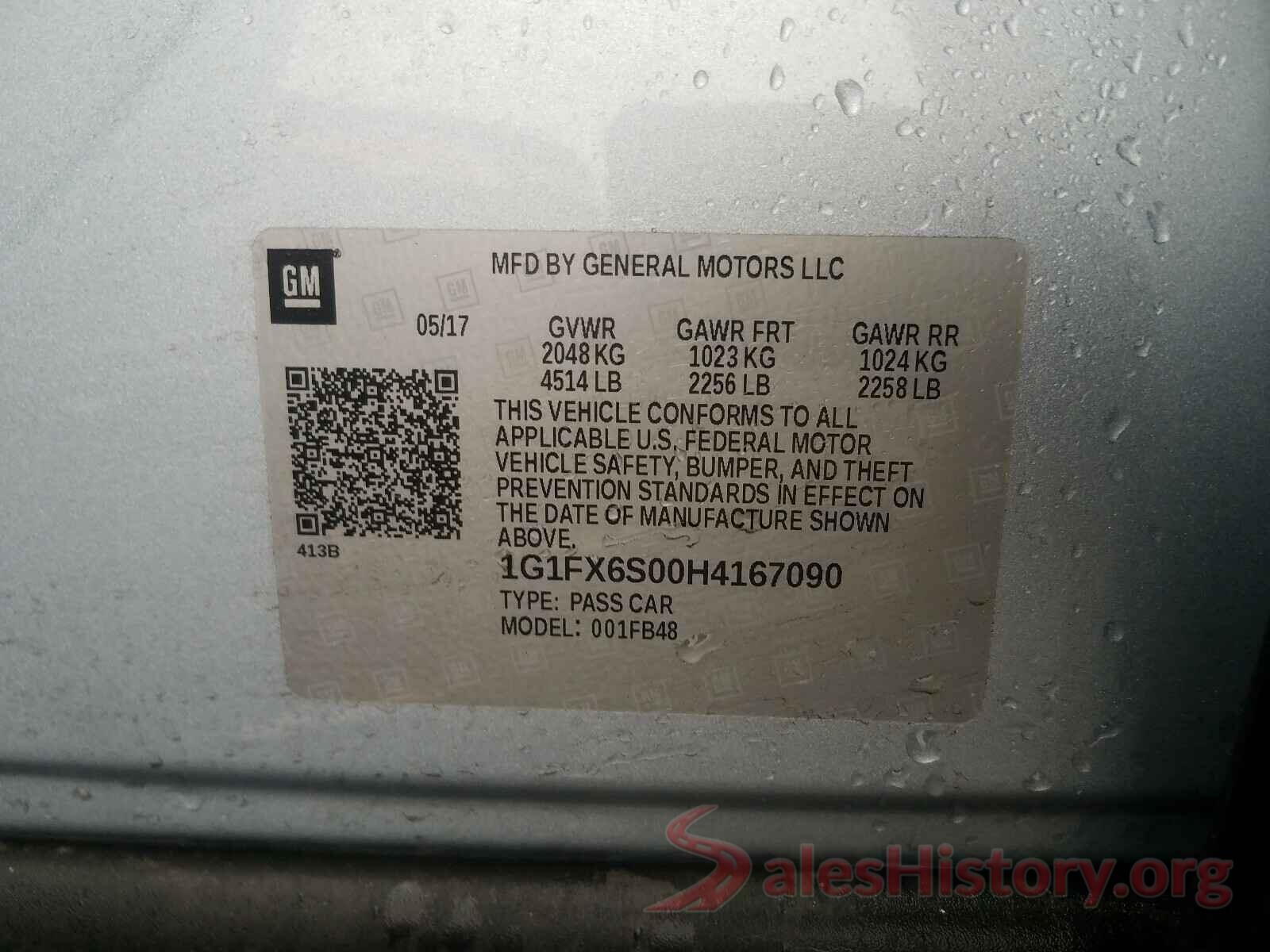 1G1FX6S00H4167090 2017 CHEVROLET BOLT