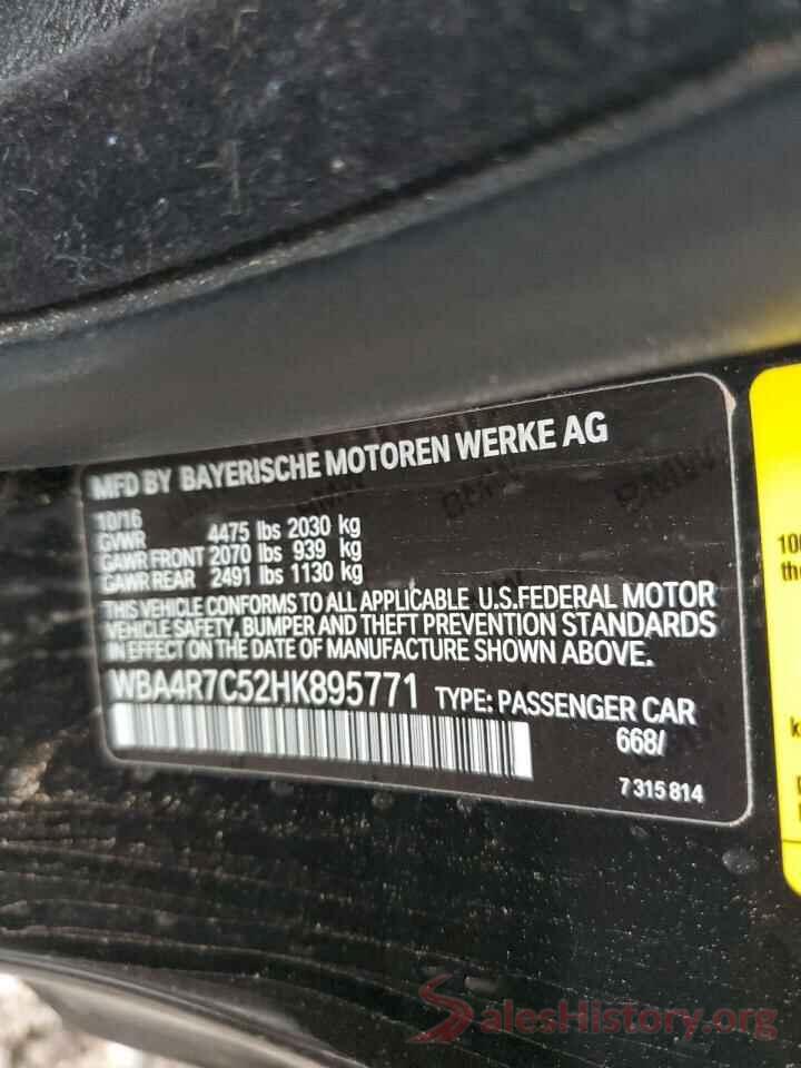 WBA4R7C52HK895771 2017 BMW 4 SERIES