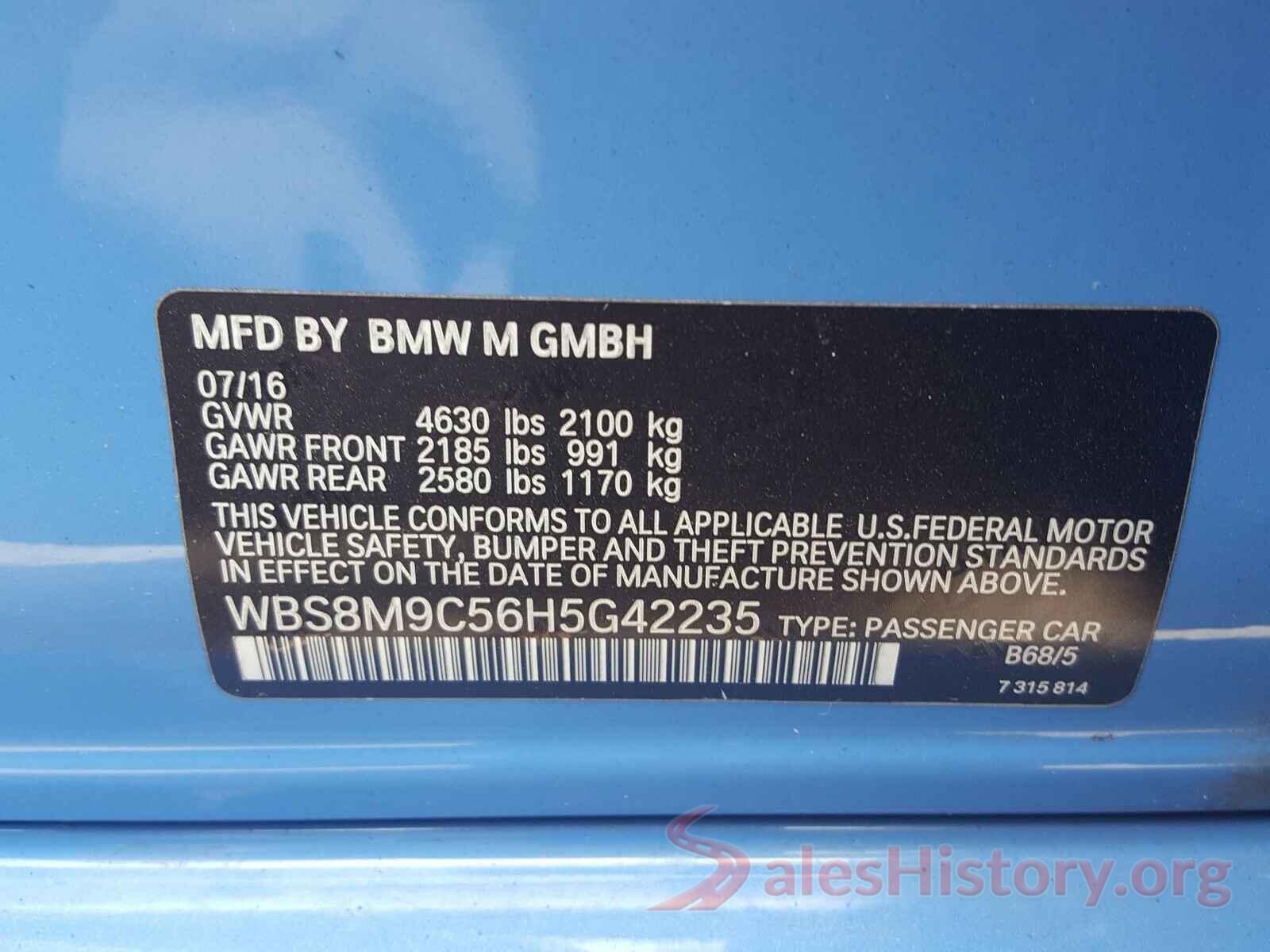 WBS8M9C56H5G42235 2017 BMW M3