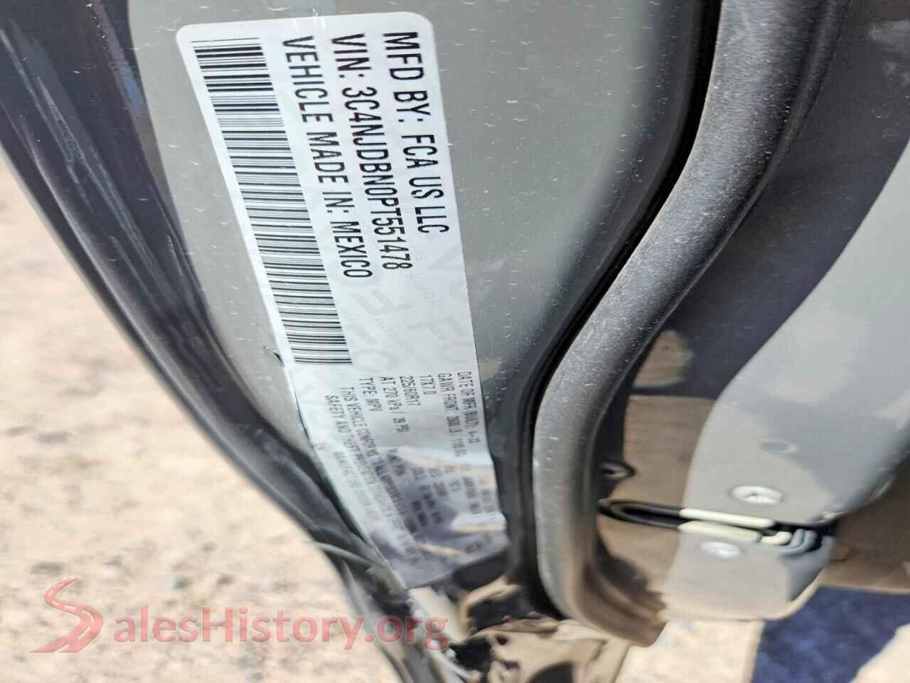 2023 JEEP COMPASS VIN 3C4NJDBN0PT551478, wheel and tire