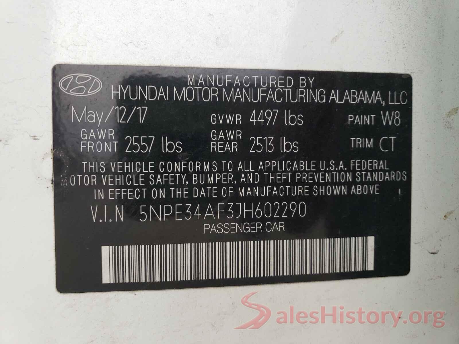 5NPE34AF3JH602290 2018 HYUNDAI SONATA