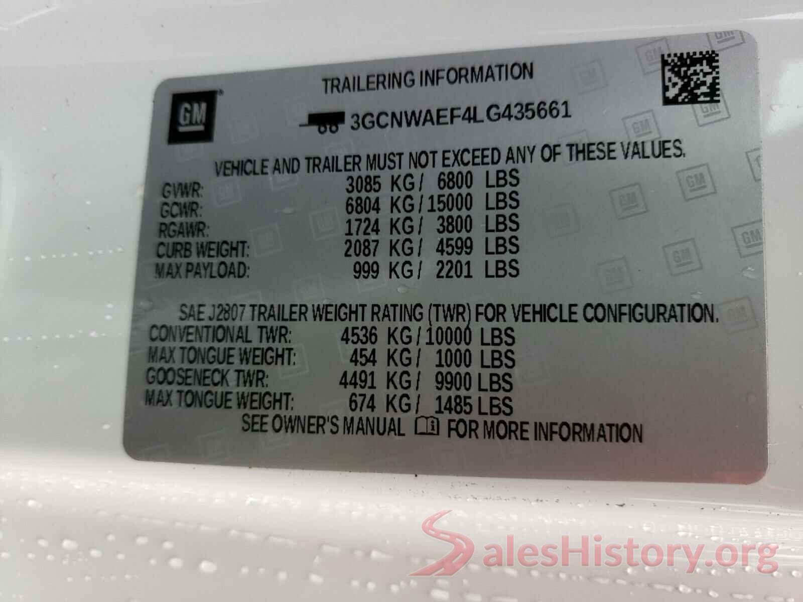 3GCNWAEF4LG435661 2020 CHEVROLET SILVERADO