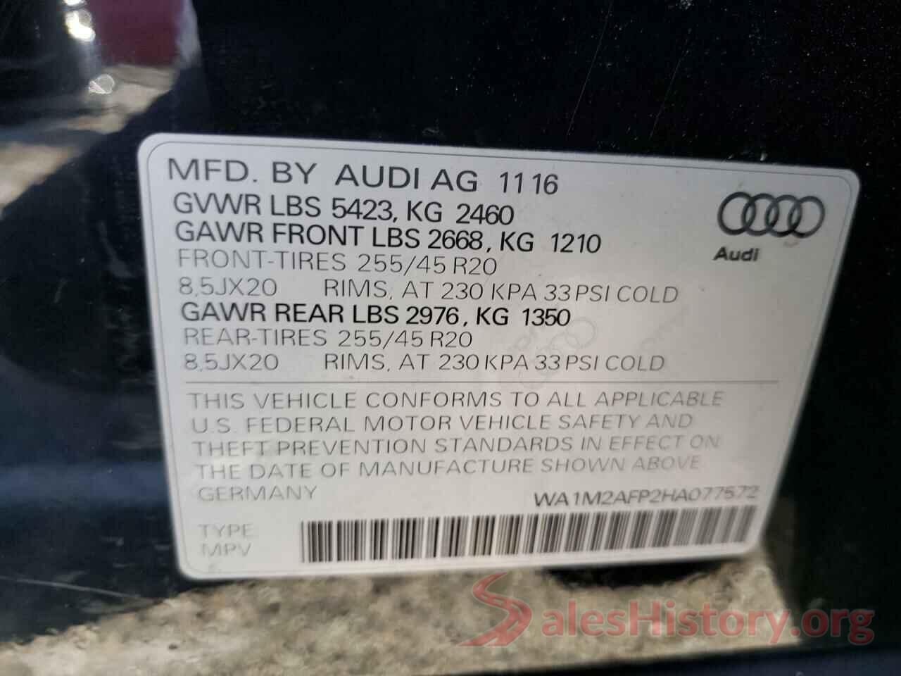 WA1M2AFP2HA077572 2017 AUDI Q5