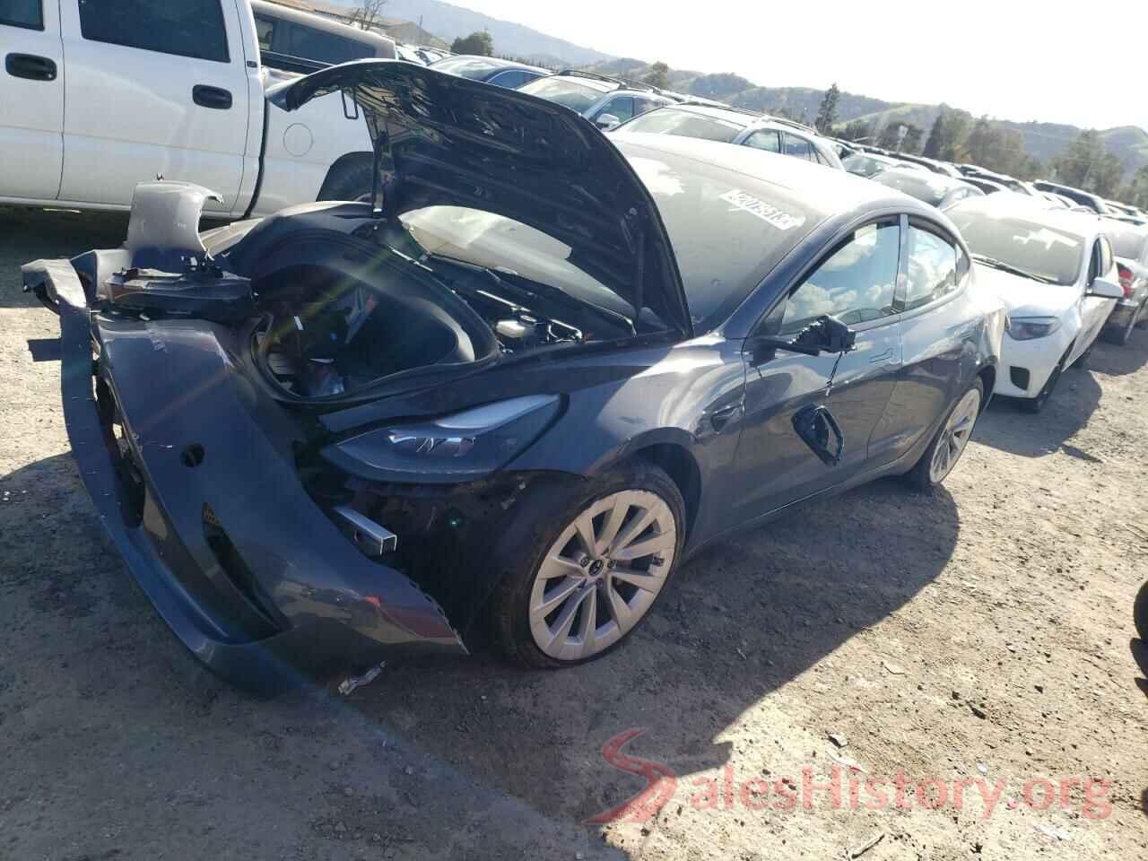 5YJ3E1EA4NF142964 2022 TESLA MODEL 3