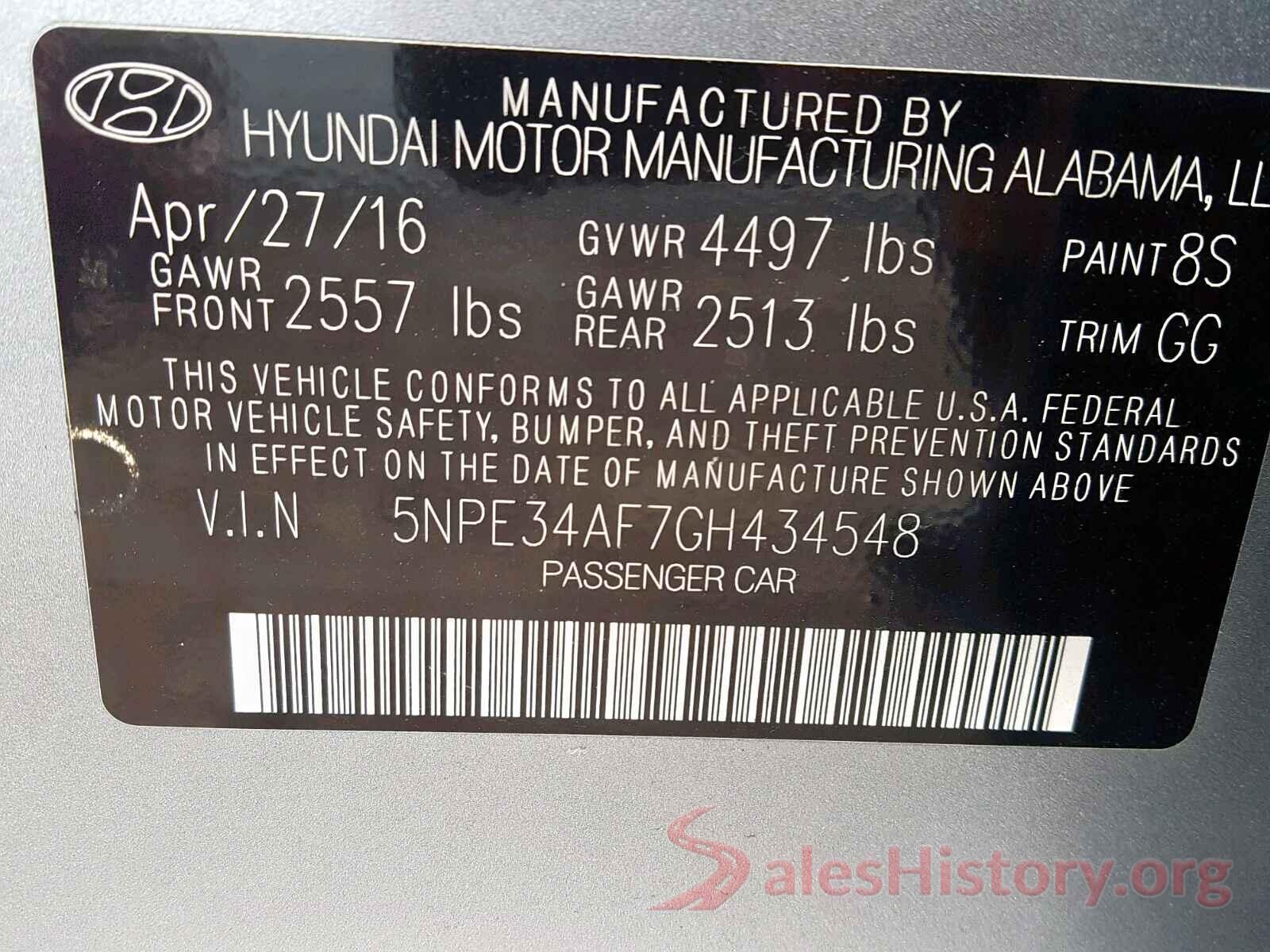 5NPE34AF7GH434548 2016 HYUNDAI SONATA