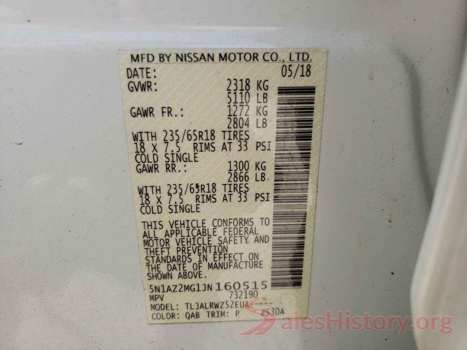 5N1AZ2MG1JN160515 2018 NISSAN MURANO