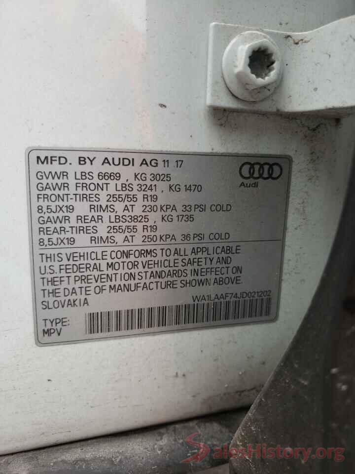 WA1LAAF74JD021202 2018 AUDI Q7