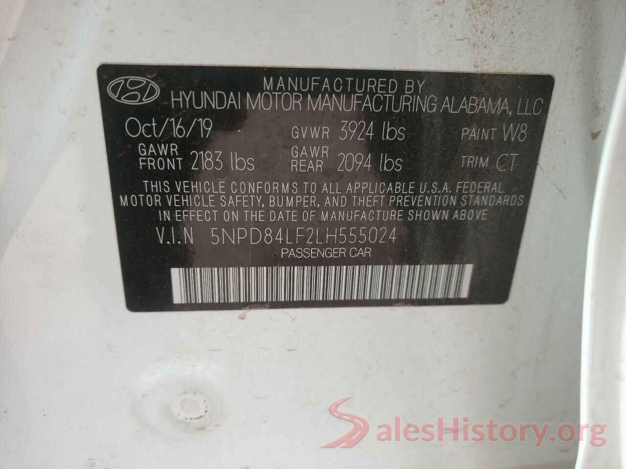 5NPD84LF2LH555024 2020 HYUNDAI ELANTRA