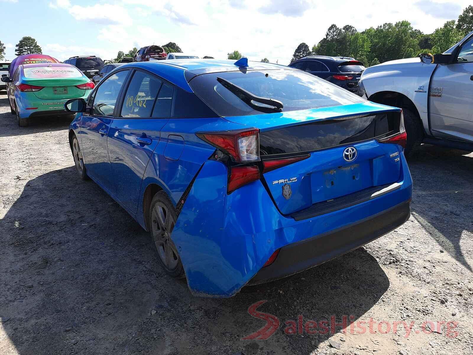 JTDKARFU6K3095332 2019 TOYOTA PRIUS