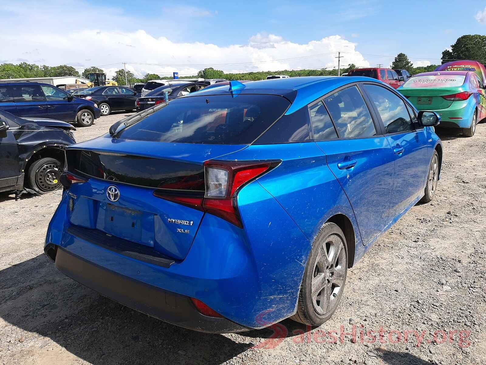 JTDKARFU6K3095332 2019 TOYOTA PRIUS