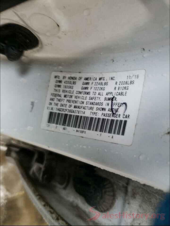 1HGCR2F36GA079714 2016 HONDA ACCORD