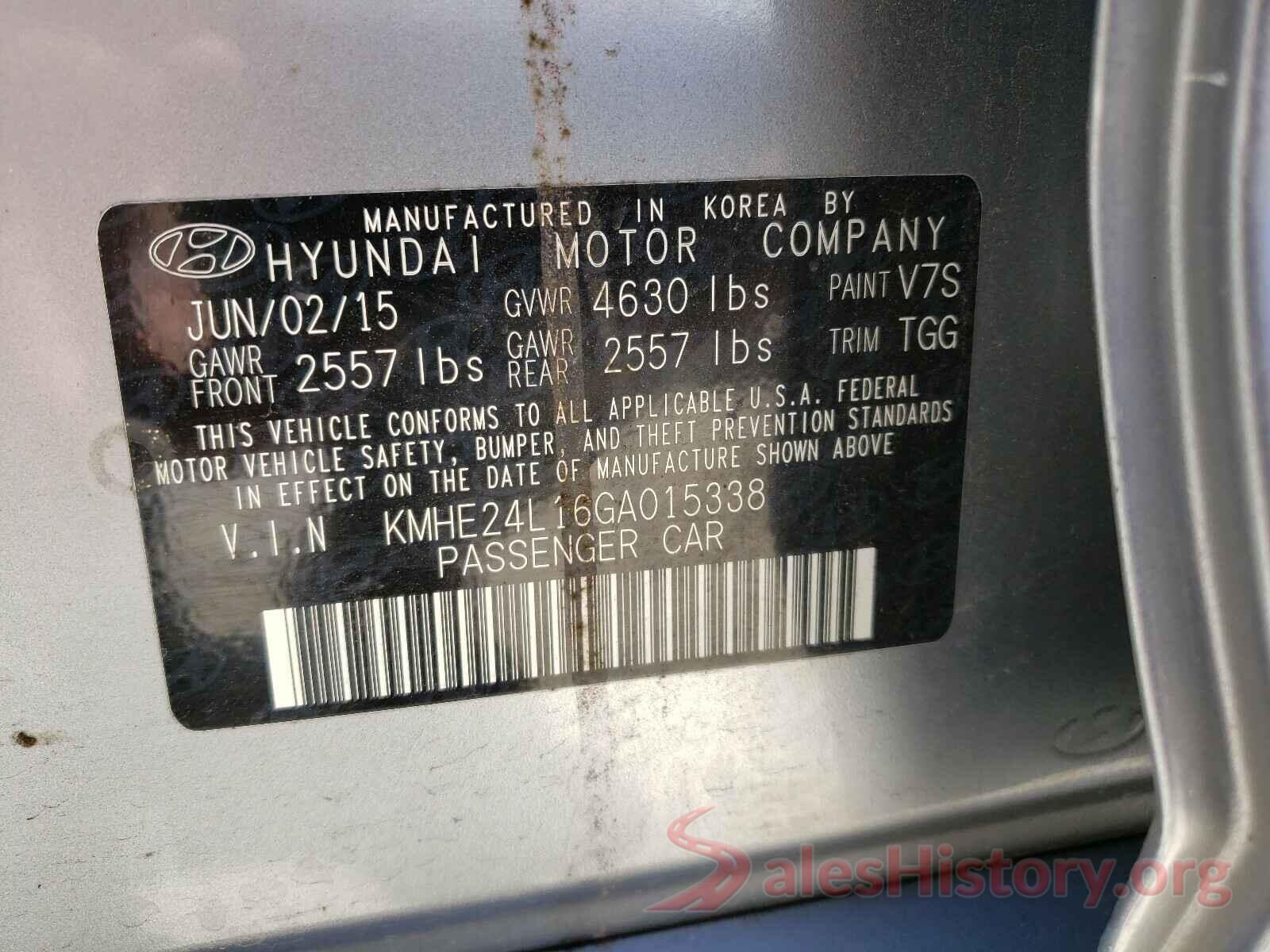 KMHE24L16GA015338 2016 HYUNDAI SONATA