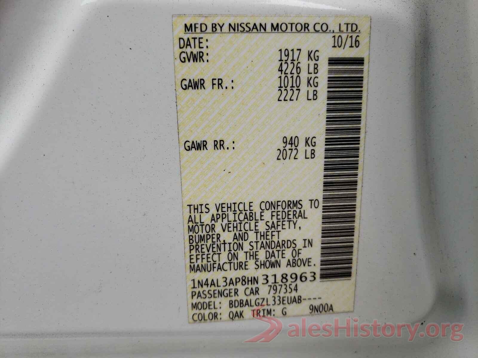 1N4AL3AP8HN318963 2017 NISSAN ALTIMA