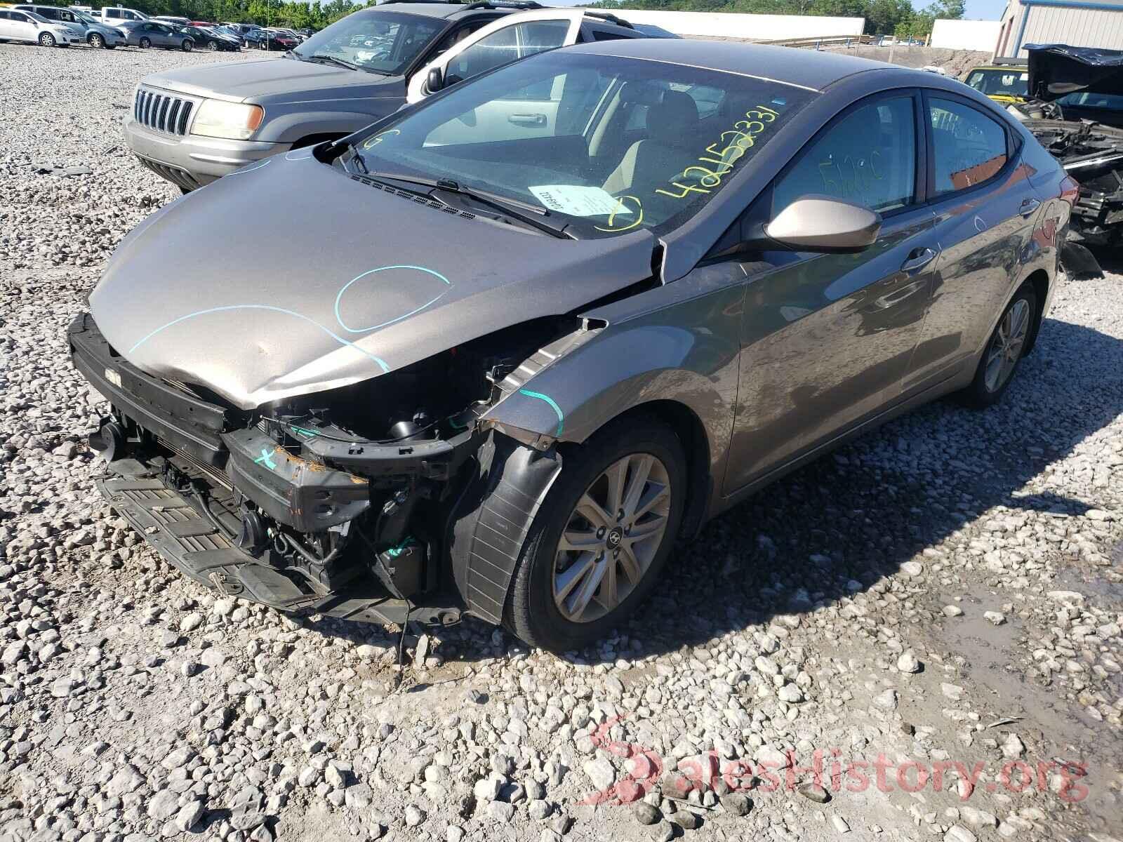 5NPDH4AE9GH670364 2016 HYUNDAI ELANTRA