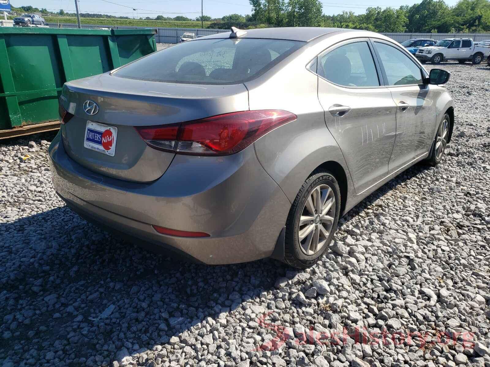 5NPDH4AE9GH670364 2016 HYUNDAI ELANTRA