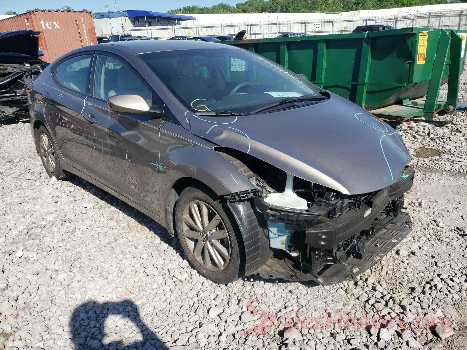 5NPDH4AE9GH670364 2016 HYUNDAI ELANTRA