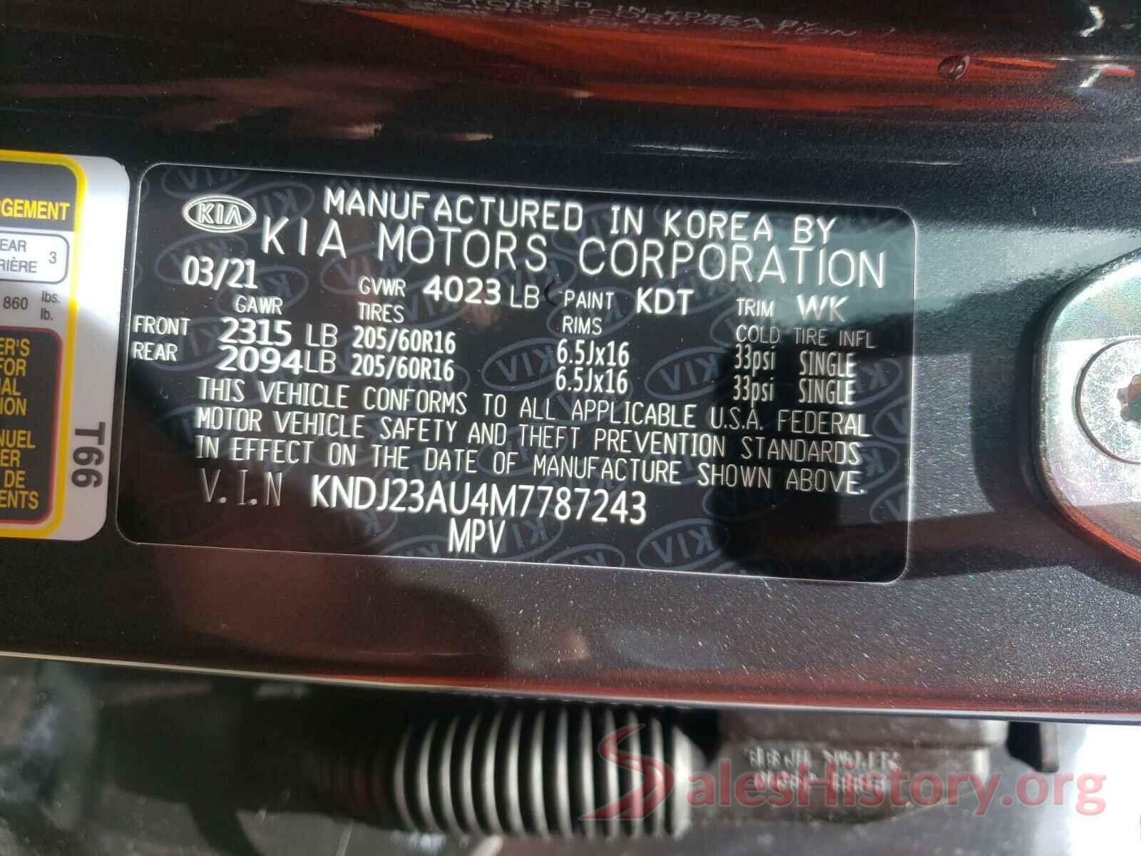 KNDJ23AU4M7787243 2021 KIA SOUL