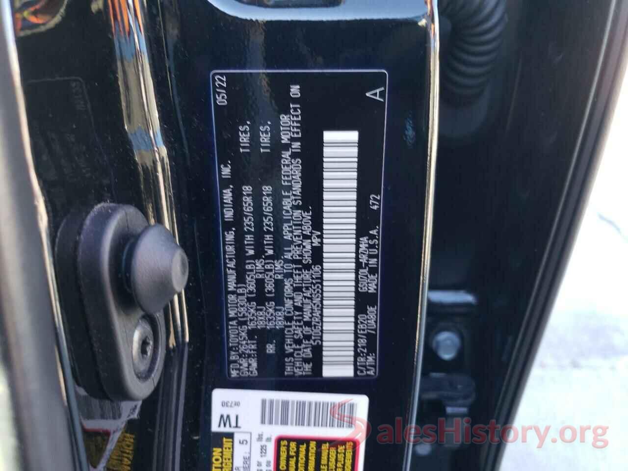 5TDGZRAH5NS551106 2022 TOYOTA HIGHLANDER