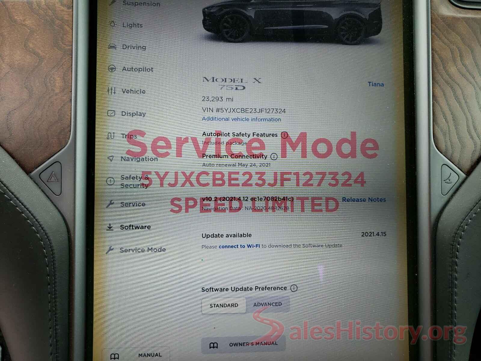 5YJXCBE23JF127324 2018 TESLA MODEL X